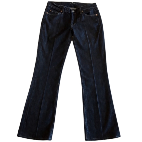 7 For All Mankind Low Rise | Long Legs Bootcut Jeans sz 28 y2k - Picture 2 of 6
